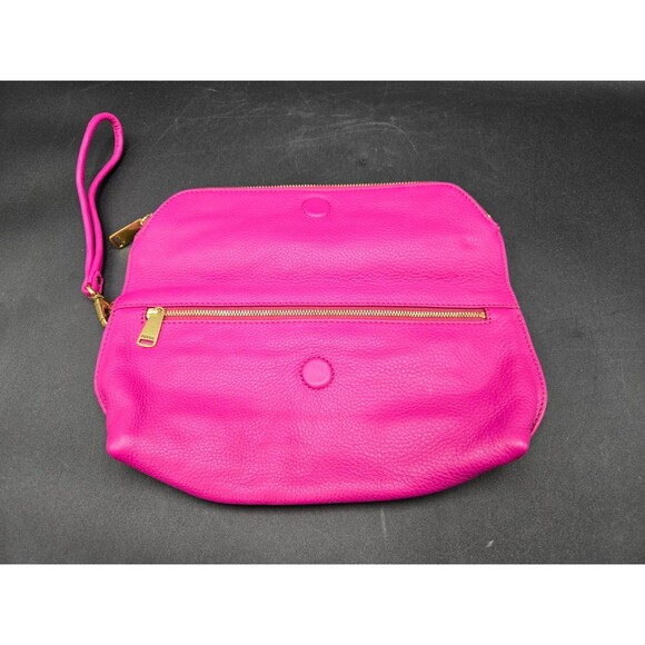 Fossil Clutch Purse Womens Fuschia Pink Cowhide Leather - Picture 5 of 10